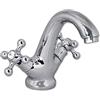 Vetrine in rete Vetrineinrete® Rubinetto per lavabo miscelatore regolabile doppio comando acqua calda e fredda per lavandino monoforo da bagno in ottone cromato 52344 P2