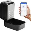 Ayolofei Cassetta portachiavi intelligente, elettronica con codice numerico esterno, Bluetooth a parete con numeri a 6 cifre, impermeabile, cassaforte per casa, garage, appartamento, vacanze