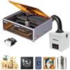 Creality Falcon A1 Chiusa Macchina per incisione laser 10 W, incisore e taglierina laser con filtro antifumo YW45 e assistenza aria, posizionamento della telecamera HD, riconoscimento intelligente