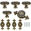 MengH-SHOP Pomolo per Mobile Rotondo Pomelli per Porta Vintage Maniglia per Armadietto con Viti per Porte Armadietti Cassetti e Guardaroba Accessori Mobili 5 Pezzi Bronzo