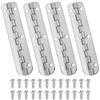 PATIKIL Cerniera per Pianoforte Piccola 2,6 x 0,6, 4pz Mini Cerniere per Portagioie 90 Gradi con Vite per Scatole Gioielli Legno, Argento