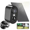 PESAIR 2K Telecamera di sorveglianza WiFi Esterna senza fili Batteria, Telecamera di sorveglianza con pannello solare, visione notturna Colore, Esterno/Interno, PIR Rilevamento Movimento, IP66