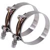 Glarks - Morsetti per tubo flessibile in acciaio INOX, 76-84 mm, con attacco turbo