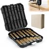 FARYODI Set di 99 punte per trapano HSS, punte in metallo con rivestimento in titanio in 14 misure (1-10 mm) per legno, metallo, plastica, con robusta valigetta di trasporto, utensili di alta qualità