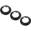 PATIKIL 3pz Coperture Copri Tubi per Tubo Acqua 50mm Rosetta Termosifoni, Copricalorifero Termosifone Plastica Accessori Termosifoni per Tubi Riscaldamento Scudo Collare Parete, Nero