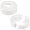 M METERXITY 2-Pack Flangia Divisibile Da Parete Tagliabile, Con Diametro Esterno 0.8/1/1.2 Pollici(20/25/32mm) Piastra Copritubo ABS Rotonda Dell'Acqua/Rubinetti [Altezza 20mm, Bianco]