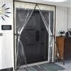 Generic Tenda termica in PVC trasparente per porta, isolamento termico, resistente alle intemperie, schermo caldo invernale per patio, balcone, autosigillante, dimensioni personalizzate