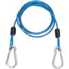 PATIKIL 1m Cavo Di Sicurezza In Acciaio Con Moschettone, 1Pc Cavo Flessibile Rivestito In PVC A Doppio Anello Per Blocco Bici Catena Di Sicurezza Per Bagaglio, Blu Trasparente