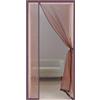 LRYELWA Zanzariera Adesiva per Porta Finestra,Tenda Anti Zanzare e Mosche con Apertura Laterale,Tenda Traspirante Chiusura Automatica,per Ingresso,Balcone,Non Serve Forare (Marrone,90cm x 210cm)