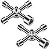 CDQZAIKEJI 2pcs Chiave Triangolare 4 Vie Chiave Universale 7/10/12/13/18 mm, Chiave Quadro Elettrico e Radiatori, Chiave Multifunzione per Contatori Acqua Gas Elettricità e Valvole