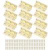 M METERXITY 12-Pack Cerniere Piccole Per Porte, 2 Pollici (51mm) Cerniere A Libro Mini In Ottone Per Interni Con Viti Per Scatole Di Legno/Scatole Di Gioielli/Armadio