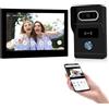FTes RFKits 2 Fili AHD1080P Videocitofono Intelligente,Tuya WiFi IPS 7'' Videocitofono Porta, Sblocco RFID, Visione Notturna