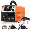 HITBOX 3 In 1 Saldatrice a Filo Continuo No Gas 140A 230V HF LED Saldatrice MIG Saldatrice Inverter con Torcia Split 2M (HBM200)