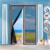 WEIZERO Zanzariera Magnetica Tenda Zanzariera 300 x 215 cm, Zanzariere Magnetiche, Anti Insetti Traspirante Anti Zanzare Insetti per Porte Finestre Balcone, Nero