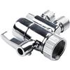 MoSundi Valvola deviatrice a due vie in ottone con aeratore, da 3/8 a filtro e uscita di riflusso da 5/16, compatibile con filtri dell'acqua da banco Amway eSpring, argento