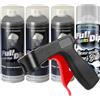 Sophisticauto 3+1 GRIGIO NARDO LUCIDO: Confezione da 3 Full Dip Spray Nardo Opaco + 1 Vernice Spray Lucida Resistente + 1 impugnatura per spray CANGUN