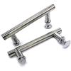 YUANQIAN Coppia di maniglie per porta doccia, in ABS cromato, distanza tra i fori di 145 mm (Handle 145mm - silver)