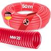 Kalitec Tubo Corrugato PP-MOD NW 22 Rosso, Protezione Cavi Flessibile | Resistente a martore e temperature da -40 a +150 °C, ideale per cablaggio industriale e installazioni visibili RAL3020