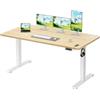 Homall Scrivania Regolabile In Altezza Scrivania Elettrica Con Gestione dei cavi e porta di ricarica USB Altezza Regolabile 73-118 cm, 2 Altezze Di Memoria Scrivania Per Ufficio (Beige, 160x70cm)