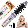 SGZIOO Spazzola calda 3 in 1 senza fili per capelli corti, spazzola calda da viaggio, portatile, mini arricciacapelli senza fili, con 3 impostazioni di temperatura, ricaricabile tramite USB, per