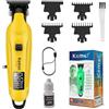 KEMEI 1693 Tagliacapelli Uomo Professionale, Regolabarba Uomo con Lama Ipoallergenica, Motore Potente da 7000 giri/min, Display LED, 3 Pettini Limitatori, per Uso Domestico e da Salone