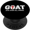 Minimalist Christian For Dad Humor Sarca Divertente dicendo dio tutto capra sarcastico umoristico PopSockets PopGrip Adesivo