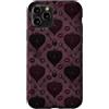 Floral Fantasy Bookish Designs Custodia per iPhone 11 Pro Rose scure Fiore Nero Motivo Floreale Bookish Romance