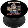 Caffewerk Sovraccarico e Sottocaffeinato - Gatto PopSockets PopGrip Adesivo
