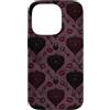 Floral Fantasy Bookish Designs Custodia per iPhone 14 Pro Rose scure Fiore Nero Motivo Floreale Bookish Romance