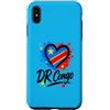 DR Congo Pride Studio Custodia per iPhone XS Max Love DR Congo Bandiera Cuore Congolese Orgoglio Vacanza Viaggio