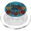 Folk Art Patterns Pesce Mandarinfish Folk Art Floreale Colorato Subacqueo PopSockets PopGrip per MagSafe