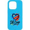 DR Congo Pride Studio Custodia per iPhone 15 Pro Love DR Congo Bandiera Cuore Congolese Orgoglio Vacanza Viaggio
