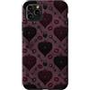 Floral Fantasy Bookish Designs Custodia per iPhone 11 Pro Max Rose scure Fiore Nero Motivo Floreale Bookish Romance