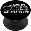 Studio Motivazionale Ispirato alla Fede Vivi per Fede Galati 2:20 Design Ispiratore PopSockets PopGrip Adesivo