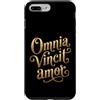 Romantic Latin Language Custodia per iPhone 7 Plus/8 Plus Omnia Vincit Amor Latin Love conquista tutti
