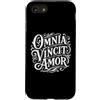 Romantic Latin Language Custodia per iPhone SE (2020) / 7/8 Omnia Vincit Amor Latin Love conquista tutte le citazioni