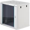 DIGITUS Armadio di rete - Rack da 19 pollici 12U - Non montato - Montaggio a parete - Profondità 450 mm - Profondità utile 320 mm - Portata 60 kg - Porta in vetro - Serie Dynamic-N - Grigio
