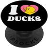 Magliette E Regali Per I Fan Delle Paper I Love Ducks Papere Paperella all'Interno Di Un Cuore PopSockets PopGrip Adesivo