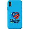 DR Congo Pride Studio Custodia per iPhone X/XS Love DR Congo Bandiera Cuore Congolese Orgoglio Vacanza Viaggio