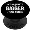 Gamer Tech Minimalist For Crypto Miner Sarcastico dicendo il mio hashrate più grande del tuo PopSockets PopGrip Adesivo
