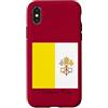 International Flags Custodia per iPhone X/XS Souvenir Bandiera Città del Vaticano