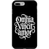 Romantic Latin Language Custodia per iPhone 7 Plus/8 Plus Omnia Vincit Amore Prevarrà Script Gotico