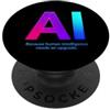 Tech Lover Programmer Minimalist Humor AI sarcastica che dice perché l'intelligenza umana ha bisogno di un aggiornamento PopSockets PopGrip Adesivo