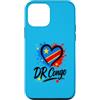 DR Congo Pride Studio Custodia per iPhone 12 mini Love DR Congo Bandiera Cuore Congolese Orgoglio Vacanza Viaggio