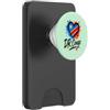 DR Congo Pride Studio Love DR Congo Bandiera Cuore Congolese Orgoglio Vacanza Viaggio PopSockets PopWallet per MagSafe