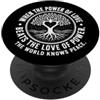 Inspirational Peace Love Quote Men Women Quando il potere dell'amore batte l'amore del potere Albero della pace PopSockets PopGrip Adesivo