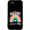 Awesome Year Designs Custodia per iPhone SE (2020) / 7/8 FANTASTICO dal 2016 Rainbow Hearts Year Born