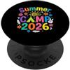 Summer Camp Explorer Summer Camp 2026 Divertente design avventura all'aperto PopSockets PopGrip Adesivo