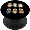 Owl Charm Creations Carino Acquerello Gufi Art Collection PopSockets PopGrip Adesivo