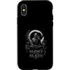 Zen Samurai Silence Warrior and Monk Med Custodia per iPhone X/XS Il silenzio è la lama Samurai Monaco Zen Warrior